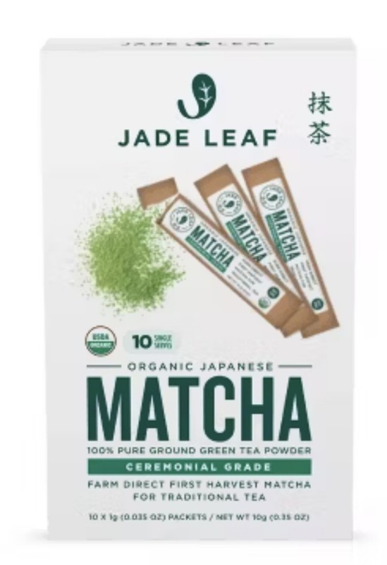 JADE LEAF ORGANIC JAPANESE MATCHA CEREMONIAL GRADE (10 SINGLE SERVES Exp:26(013)