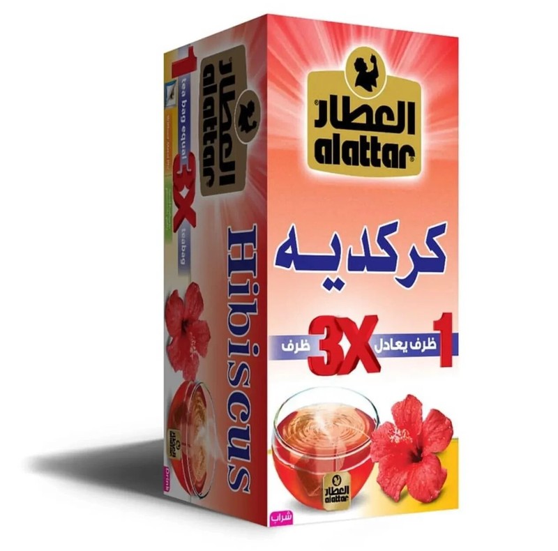 Alattar Tea Hibiscus 20 Tea Bag شاي العطار كركديه 20 كيس-