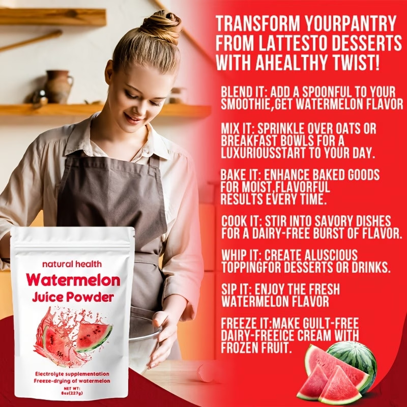 Natural Watermelon Juice Powder Vitamin C Allergen-Free Rich in Electrolytes gallery