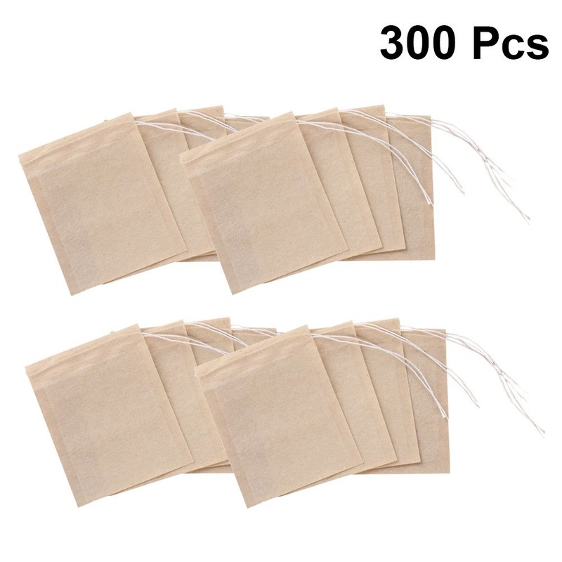 300 Pcs Drawstring Tea Bag Empty Filter Paper Bags For Loose Leaf Tea 5x7 cm gallery