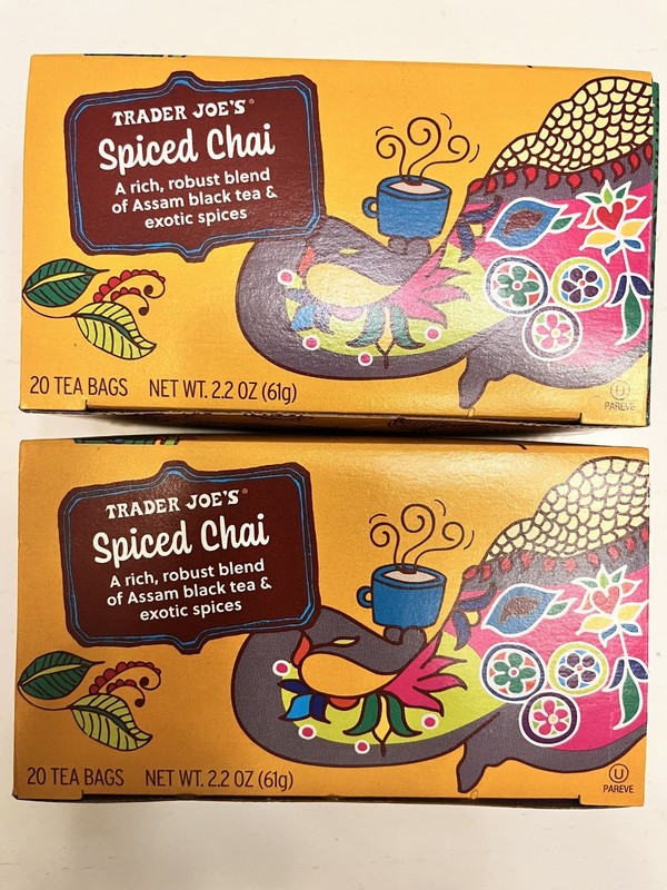 2 – Trader Joe’s Spiced Chai (Rich, Robust Blend of Assam Black Tea) 20 Tea Bags
