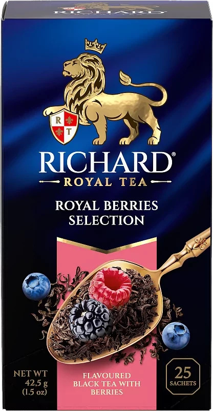 Royal Berries Selection RICHARD Flavoured Black Tea 25 sachets Russia RF