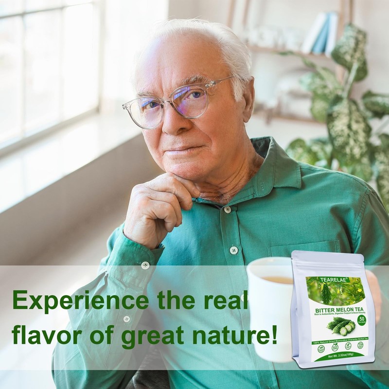 Bitter Melon Tea Bags - 50 Count - 100 Pure Herbal Tea - Caffeine-Free, Non-GMO gallery