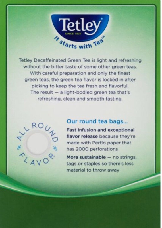 2 Box Tetley Green Tea Decaffeinated 144 Tea Bags NTW 130g EA NO Bitter Taste gallery