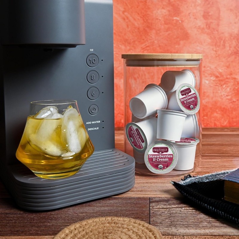 Positively Tea | Organic Strawberries & Cream Tea | 96 Pods, Keurig Compatible gallery
