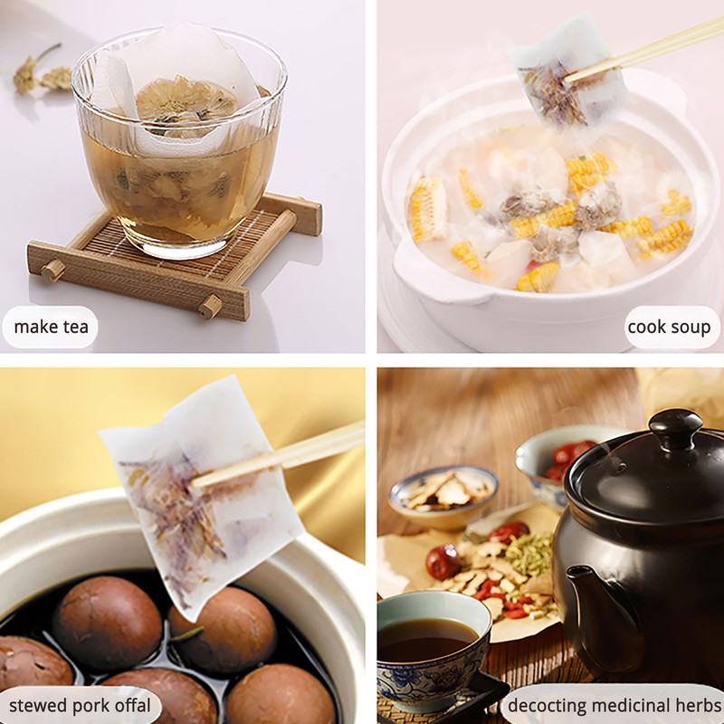 Assorted Sizes Non-woven Empty Teabags Heat Seal Filter Bag Loose Herbs Teabag gallery