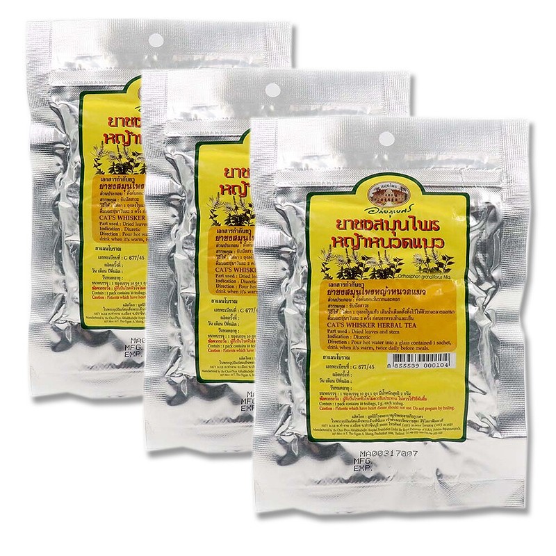 Cat's Whisker Herbal Infusion Tea Gout & Kidney Detox Thai Herbal 3Pcs x 10 Bags