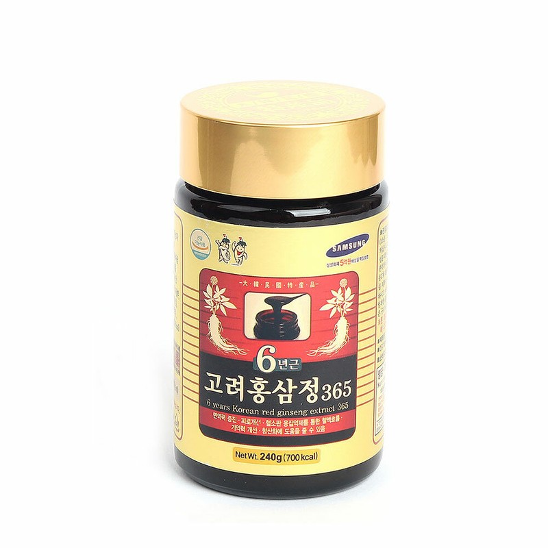 Korean 6 Years Red Ginseng Extract 365, Saponin, Panax 240g x 1ea