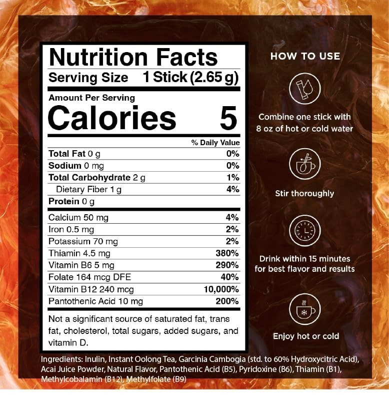 Diet Support Instant Tea Packets, 24 Count Oolong Blend with Acai & Nutrients gallery