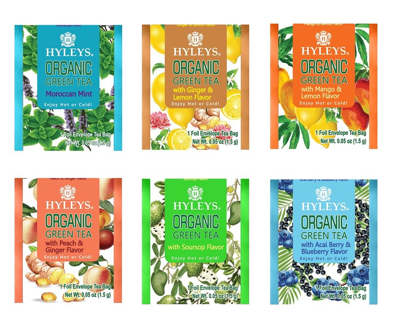 Hyleys Organic Green Tea 7 Assorted Flavors - 84 Tea Bags gallery
