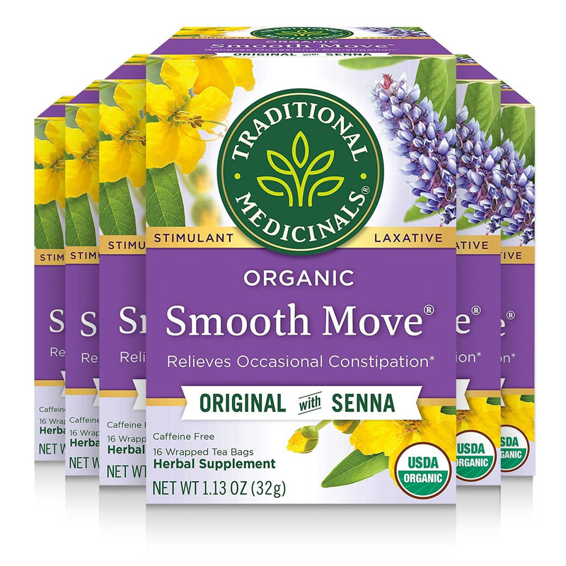 Tea, Organic Smooth Move, Relieves Occasional Constipation, Senna, 96 Tea Bags