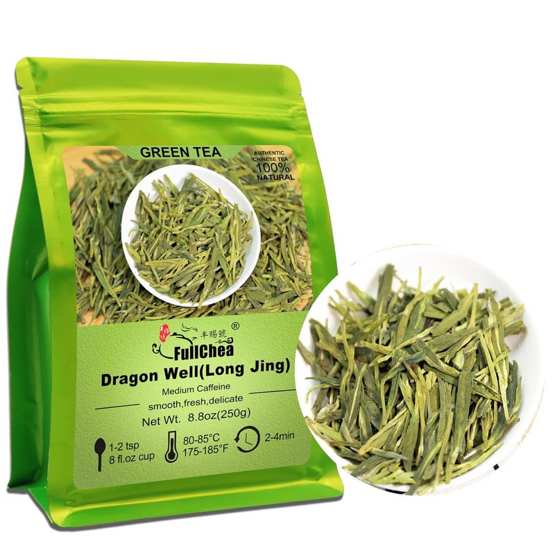 Fullchea – Longjing Tea – Dragonwell Tea – Chinese Green Tea Loose Lea