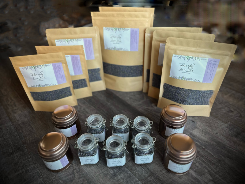 Certified Organic Culinary Herbal Tea Lavender Flower Buds, Proudly grown in CA gallery