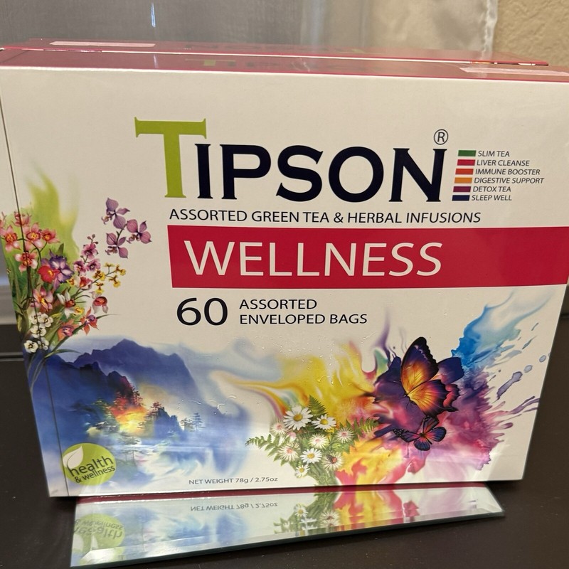 Tipson Assorted Green Tea & Herbal Infusions (2 boxes=120 bags) gallery