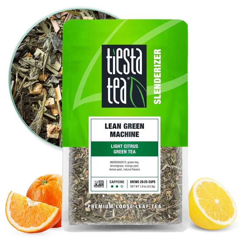Lean Green Machine, Loose Leaf, Light Citrus Green, Blend, Medium Caffeinate...