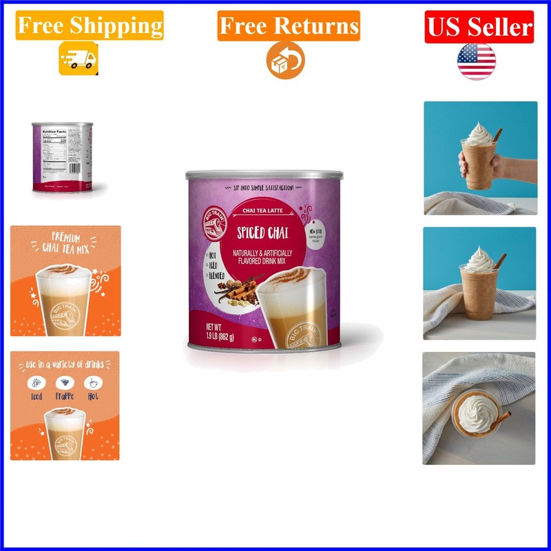 Spiced Chai Tea Latte Mix 1.9 lb, All Ages, Unisex, Sweet & Spicy