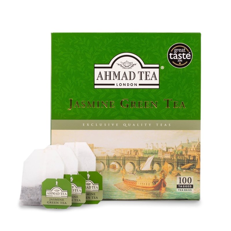 Delicious Jasmine Green Tea, 100 Tagged Teabags - Ideal for Hot or Iced Drinking gallery