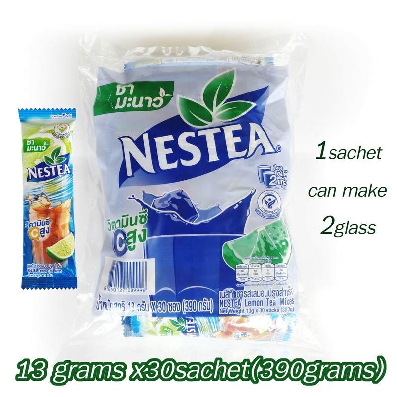 Nestea Thai Powder Lemon Tea Brewable Both Hot And Cool 13g.x30 Sachet Ice Tea