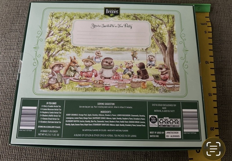 New! 2 Boxes Benner Tea Party Caffeine-Free Herbal Teas Beatrix Potter Inspired! gallery