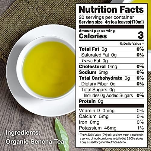 Refreshing Sencha Loose Leaf Tea - High-Caffeine Organic Green Tea 80g gallery