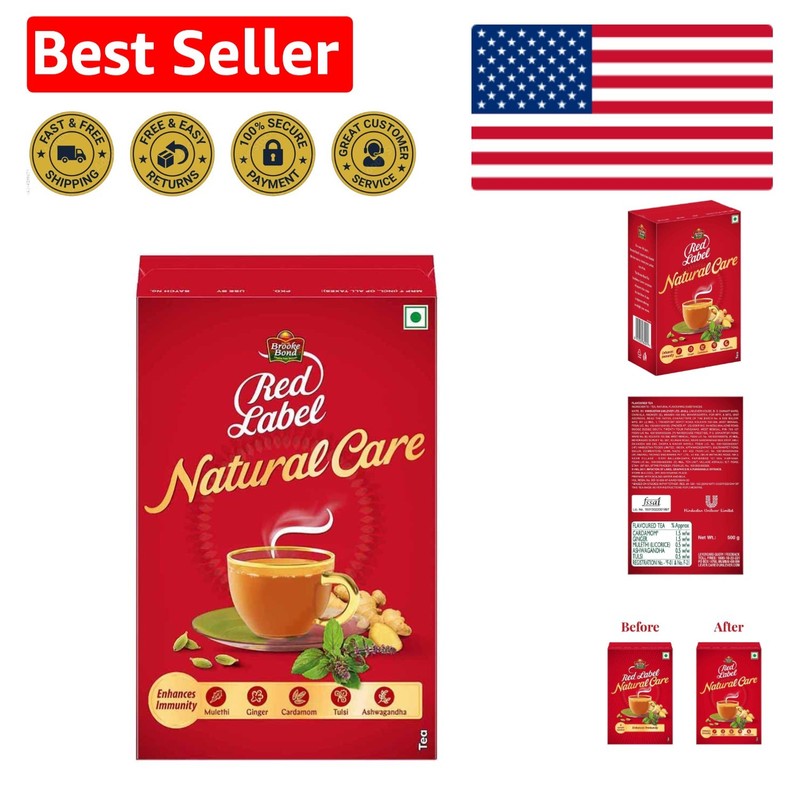 Red Label Ayurvedic Tea – Natural Care with 5 Ingredients for Immunity Boost