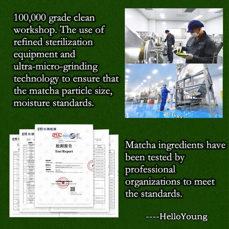 Organic Ceremonial Grade Matcha Powder 250g Green Tea Latte Morning Drink gallery