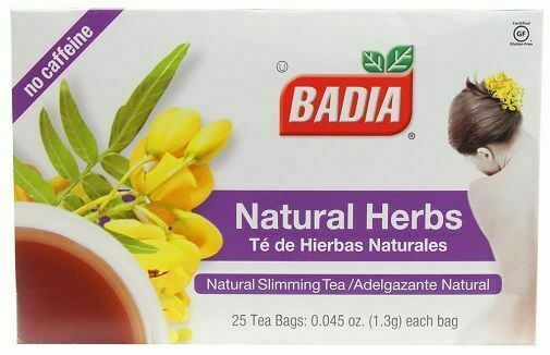 Badia Natural Herbs Natural Slimming Tea Caffeine-Free Bag – Pack of 25