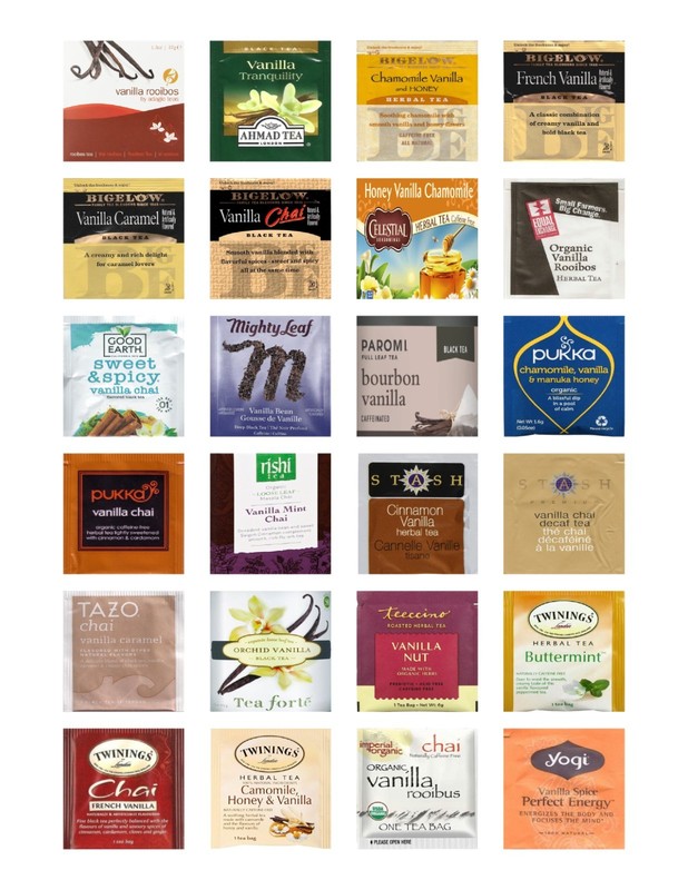 Vanilla Tea Bag Sampler Variety Pack - 24 Single-Serve Varieties - 18 Brands gallery