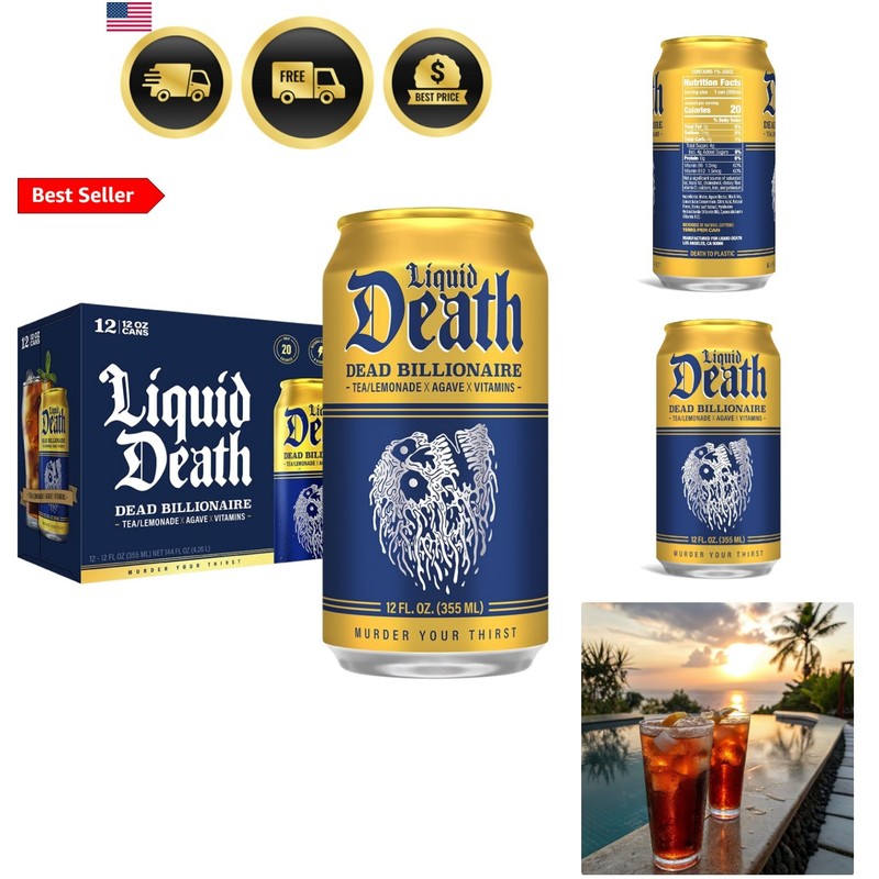 Iced Tea – Dead Billionaire Black Tea/Lemonade, Less Sugar*, Boost of Caffein…