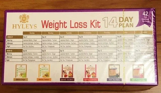 Hyleys 14 Day Weight Loss Kit Plan (Matcha/Slim/Garcinia) 6 Flavors 42 Tea Bags gallery