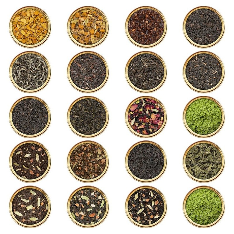 VAHDAM World Top 20 Favourites Tea Sampler Set | Loose Leaf Tea 100+ Cups | T…