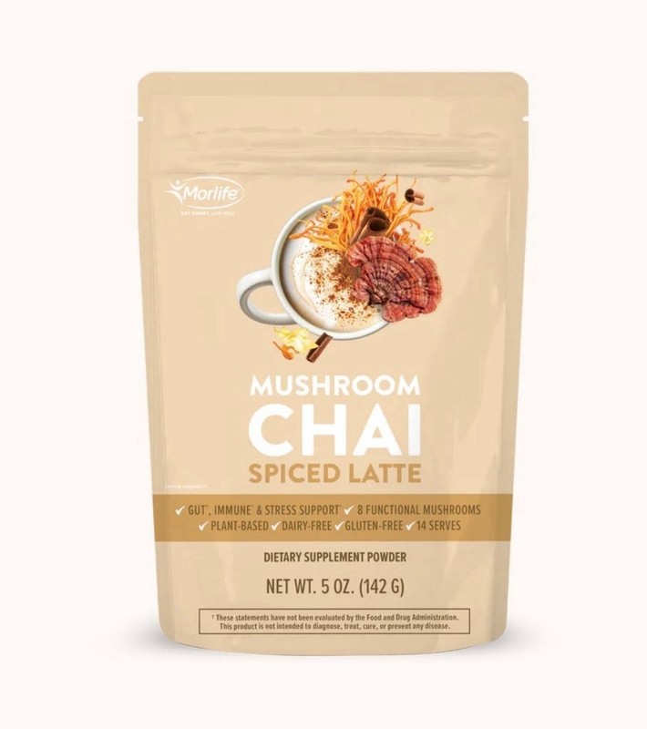Morlife Mushroom Chai Spiced Latte Powder Dairy-Free Gluten-Free 142g