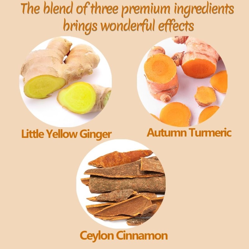 50 Turmeric, Ginger, Cinnamon Blend Tea Bags, 100% Natural & No Additives & ... gallery