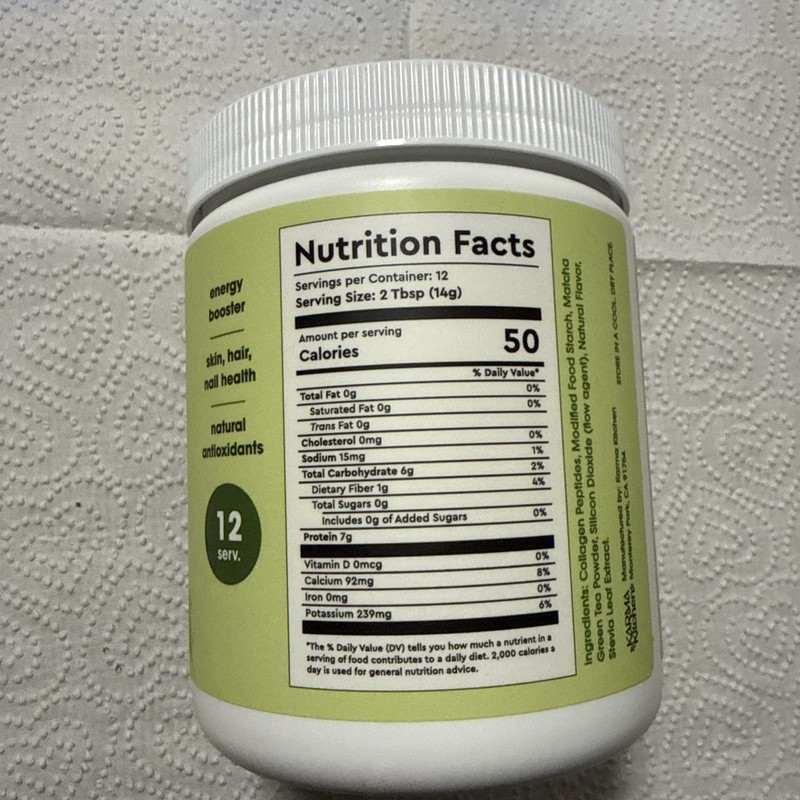 Karma Kitchen Matcha + Collagen Antioxidants , Skin Hair Nail Health Exp 2027 gallery