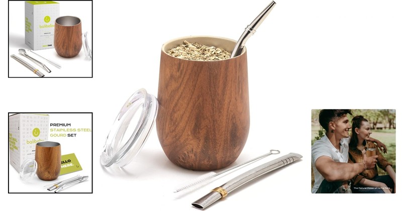 Multifunctional Stainless Steel Yerba Mate Gourd - Break Resistant, Portable gallery