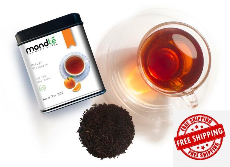 Premium Hand-Picked Pure Ceylon Orange Black Tea Loose 100Gm Tin Can / Sri Lanka