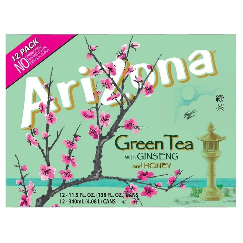 Arizona Green Tea with Ginseng and Honey, 11.5 Fl Oz Cans (12-Pack) gallery