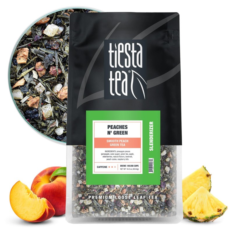 Tiesta Tea – Peaches N´ Green, Smooth Peach Green Tea, Premium Loose Leaf Tea…