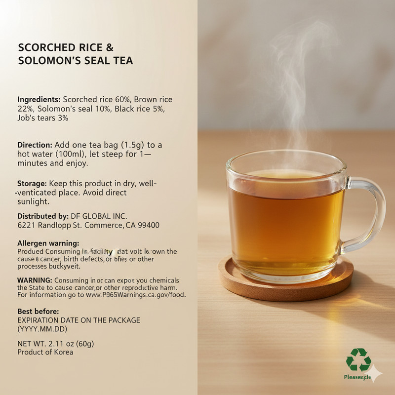 Damtuh Korean Roasted Rice & Solomon's Seal Tea 누룽지 둥굴래차 Traditional Herbal Tea gallery