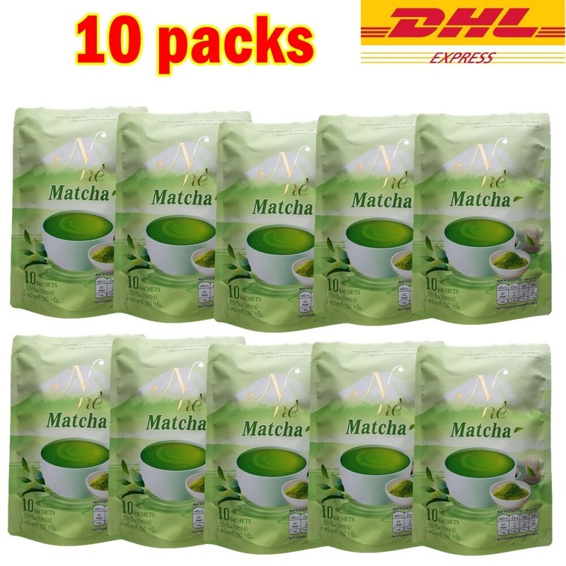 10 X N Ne Matcha Green Tea Instant Powder Drink Mix Weight Control ( 10 Sachets)