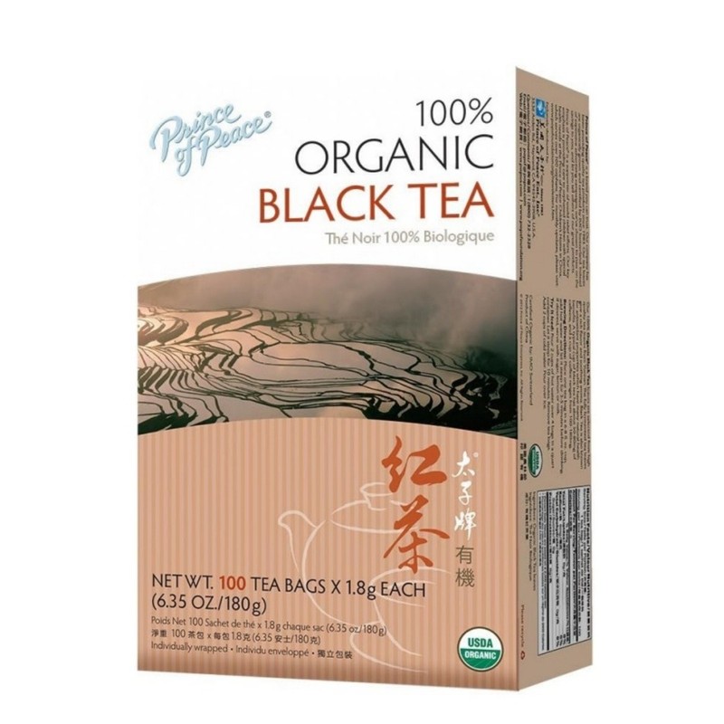 100% Organic Black Tea-100 Tea Bags Each Box -invigorating Tea