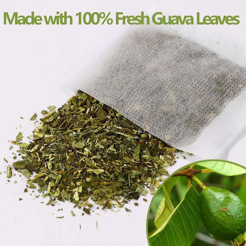 Premium 100 Guava Leaf Tea Bags, Made with 100% Natural Guava Leaves, No Addi... gallery
