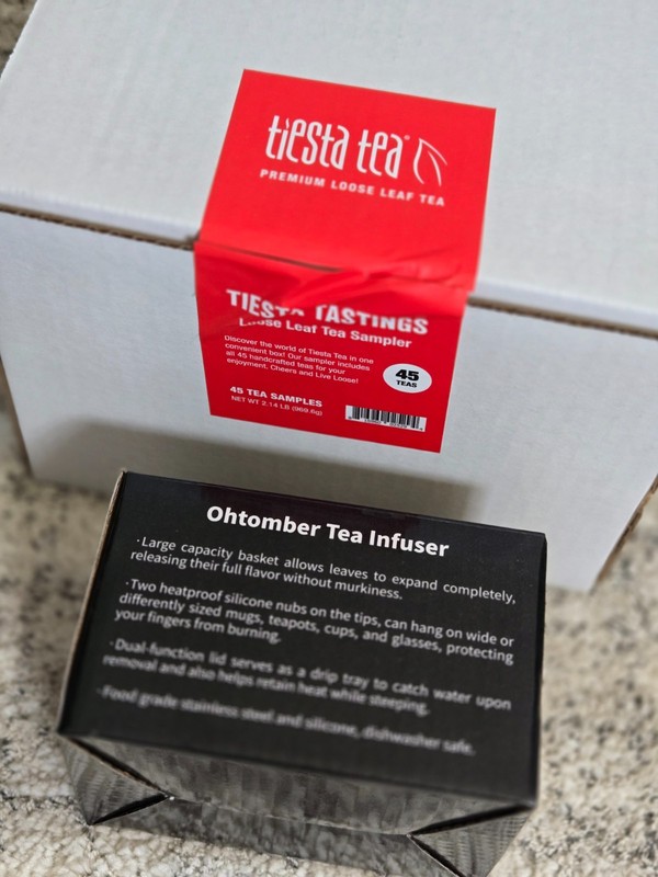 Tiesta Tea Tastings 45 Pouch/500 Cup Dry Loose Leaf Sampler Set & Infuser Bundle gallery
