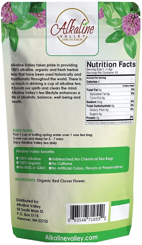 Organic Red Clover Tea - 90 Unbleached/Chemical-Free Red Clover Tea Bags gallery