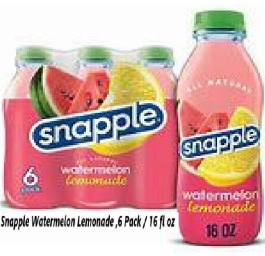 Snapple Watermelon Lemonade ,6 Pack / 16 fl oz
