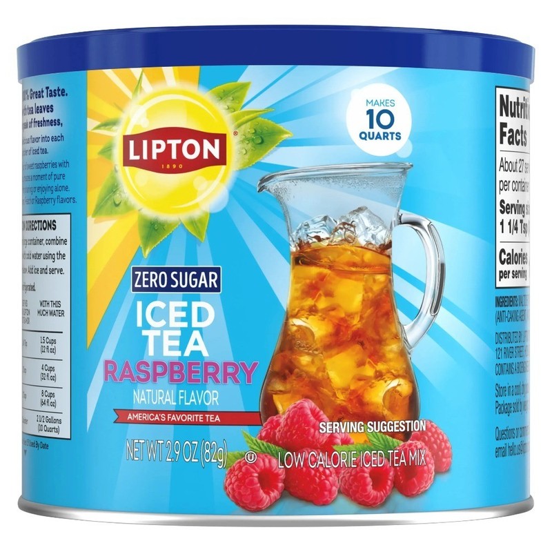 Sugar Free Raspberry Flavored Iced Tea Powder Mix Makes 10 Quarts gallery