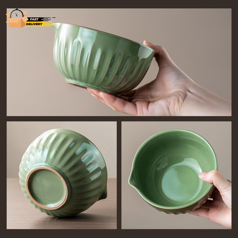 Matcha Whisk Set, Matcha Kit Includes Ceramic Matcha Bowl, 7 Pcs Matcha Tea Gre gallery