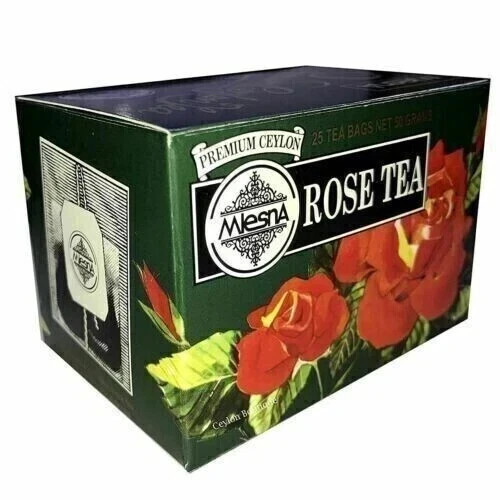 Mlesna ROSE TEA Flavored 25 Tea Bags 50g Free Shipping World Wide