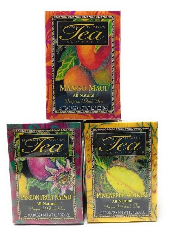 Tropical Tea Gift Set, Mango, Passion Fruit, Pineapple, 60 Tea Bags, 3 Boxes gallery