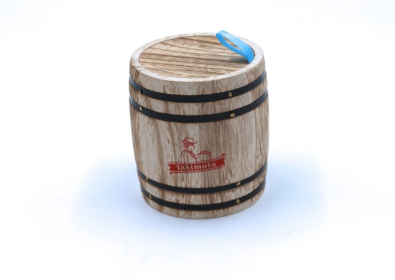 Small Wooden Barrel Tea Storage Container BPA-Free Kitchen To Go